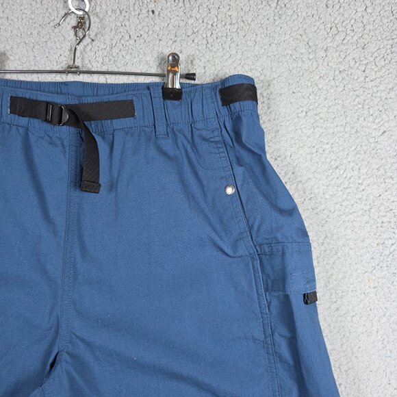 The North Face Cargo Shorts Mens Size Large Shady Blue Ripstop Belted 7L NWT - Picture 2 of 14
